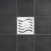 SereneDrains 304 Stainless Steel 4 Inch Square Polished Chrome Shower