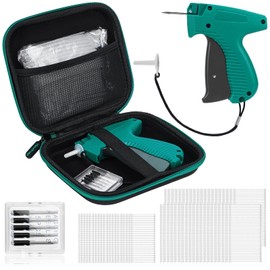 Tagging Gun for Clothing with Case Standard Retail Price Tag Attacher Gun Kit for Clothes Labeler with 6 Needles, 1000pcs 2"+1000pcs 1" Barbs Fasteners for Store Warehouse Consignment Garage Yard Sale