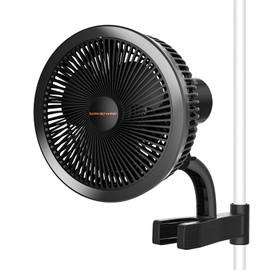 Spider Farmer Grow Fan with Clip, 10 Speeds, EC Motor, IP-44 Protection Class Oscillating Grow Clip-on Fan for Tent, 10 W Clip Fan Grow Tent