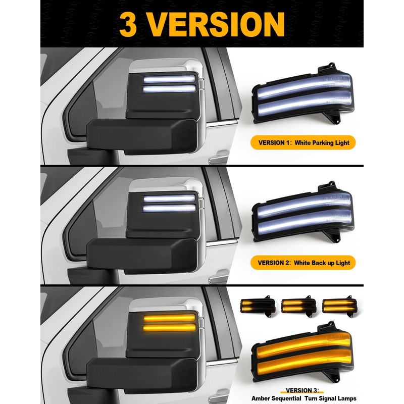 NEIFILES LED Side Mirror Turn Signal Light for Chevy Silverado
