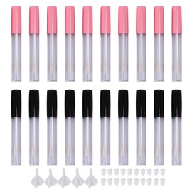20pcs Empty Lip Gloss Tubes Containers Clear Mini Refillable Lip Balm Bottles with Wand Brush