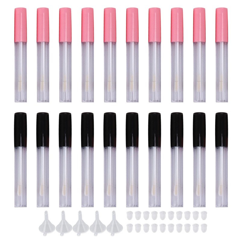 20pcs Empty Lip Gloss Tubes Containers Clear Mini Refillable Lip