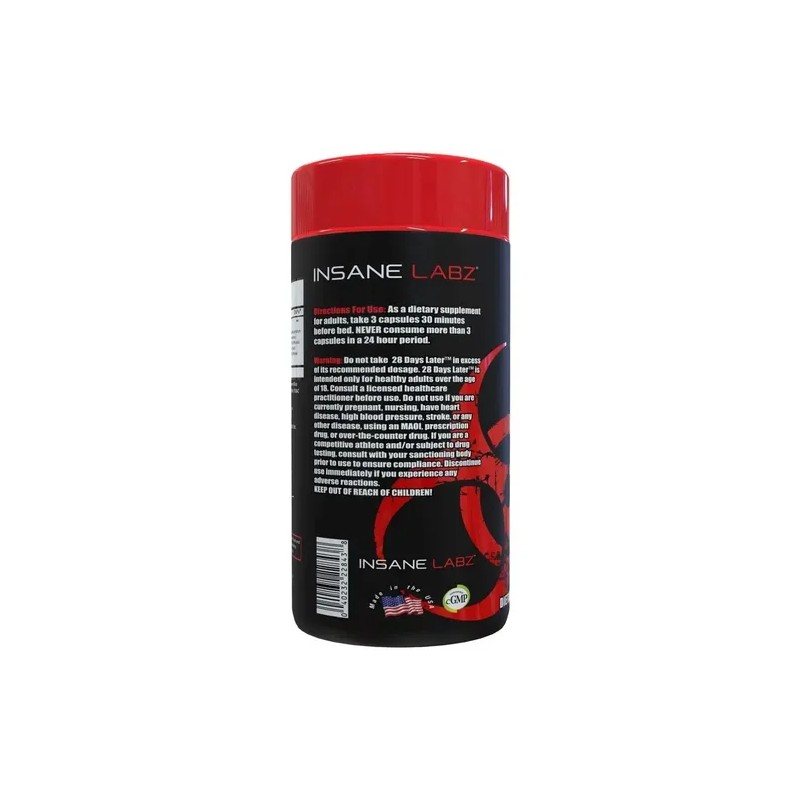 28 Days Later Insane Labz 90 Caps Precursor Testosterona Sin