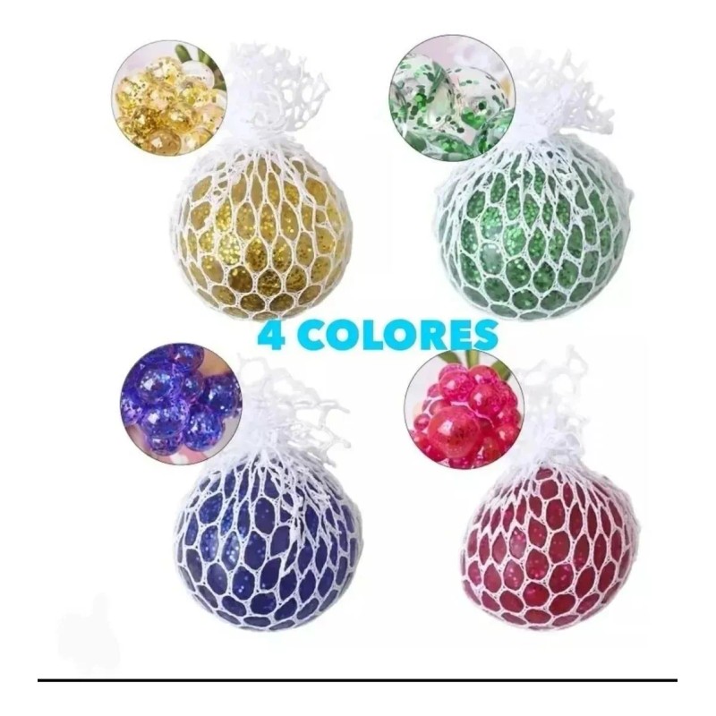 DAS 24 Pelotas Chica Antiestrés Squishy Glitter Hidrogel Fiesta
