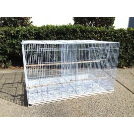 Mcage 30" Large Aviary Breeding Finch Canary Parakeet Flight Bird Cage Center Divider