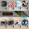 10 Pack Motorcycle Helmet Rack 180° Rotation Helmet Holder Wall