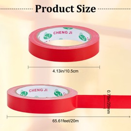 GORGECRAFT 3/4 Inch x 65.6ft Bookbinding Repair Tape Red Fabric Tape Adhesive Duct Tape Safe Cloth Library Book Seam Sealing Craft Tape for Bookbinders Hinging Sofa Cord Cable Webbing Repair