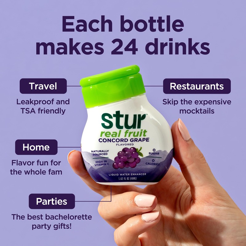 Stur Liquid Water Enhancer | Summer Variety Pack | Naturally