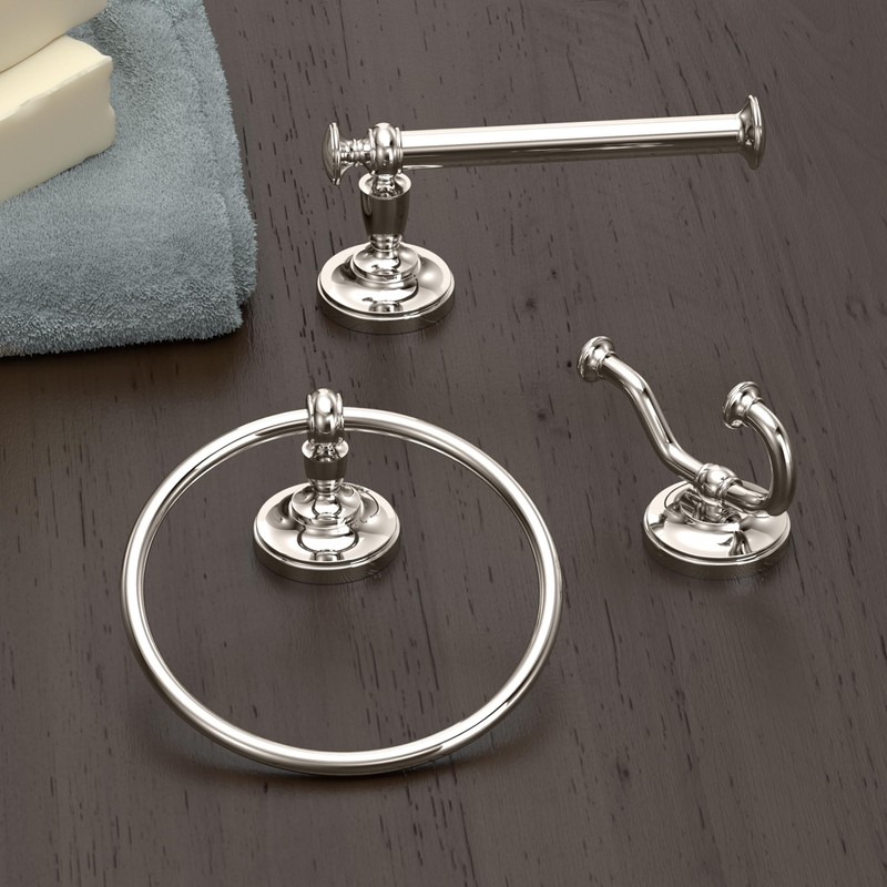 Gatco 4123 Tavern Toilet Paper Holder, Polished Nickel / Wall