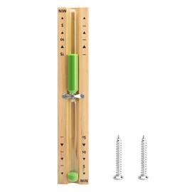 UOCAI Sanduhr Sauna Timing Zubehör Timer 15 Minuten, Küchentimer Hitzebeständig Sauna Sanduhr Uhr aus Holz Grün Sand