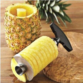 Pineapple cutter - steel - professional with accessory handle - peel - cut - remove pineapple core - seen on tv - christmas and birthday gift idea