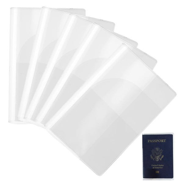 10pcs Waterproof Passport Cover – Transparent Vinyl Travel Wallet with