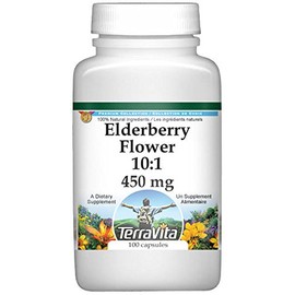 Elderberry Flower 10:1-450 mg (100 Capsules, ZIN: 520017) - 2 Pack