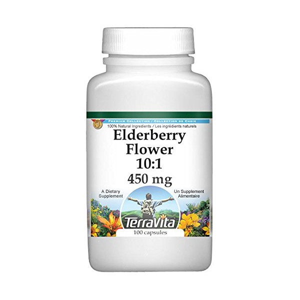 Elderberry Flower 10:1-450 mg (100 Capsules, ZIN: 520017) - 2