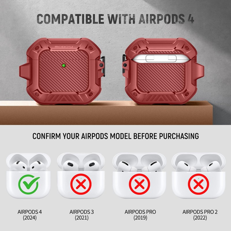 MOBOSI for AirPods 4 Case with Cleaner Kit, Compatible with