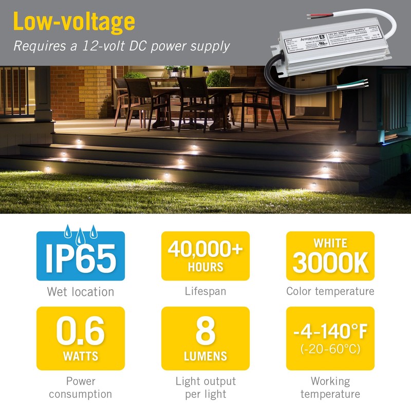 Armacost Lighting 1'' Recessed LED Step Deck Light 431100