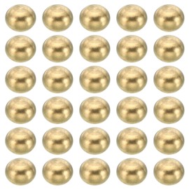 PATIKIL M4x7.5mm Thread Cap Nuts Knob, 30 Pack Brass Ball Lamp Decoration Screw Caps Nut Cover Nut for Furniture Lighting or DIY Project