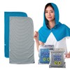 Cooling Hood Towel, Set of 2 (1 Blue and Gray),