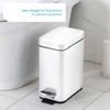 Home Zone Living 3-Pack 1.3 Gallon Small White Bathroom Trash