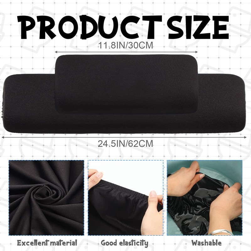 Hoolerry 4 Pcs Toilet Tank Lid Cover Universal Back of