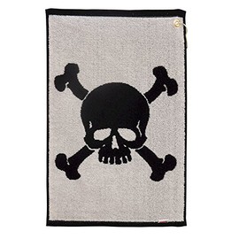 JP LANN GOLF Skull and Bones Golf Towel, Black/White with Skull and Bones Design, 16 x 24-Inch