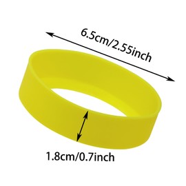 ONLYKXY 3pcs Silicone bottom pad for thermos cup 6.5CM OD 6.1CM ID Holder Insulation Mat Non-Slip Cup Mug Coaster (Yellow)