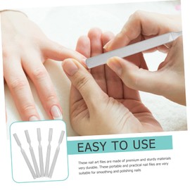 Vaguelly 5Pcs Stainless Steel Nail Files Skid Manicure Art Tools for Professional Home Use Durable Double Sided Design Portable Nail Art Essentials Silver
