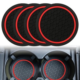 4 Pcs Anti-Slip Car Cup Holder Coaster Set, Diameter 2.75 Inch