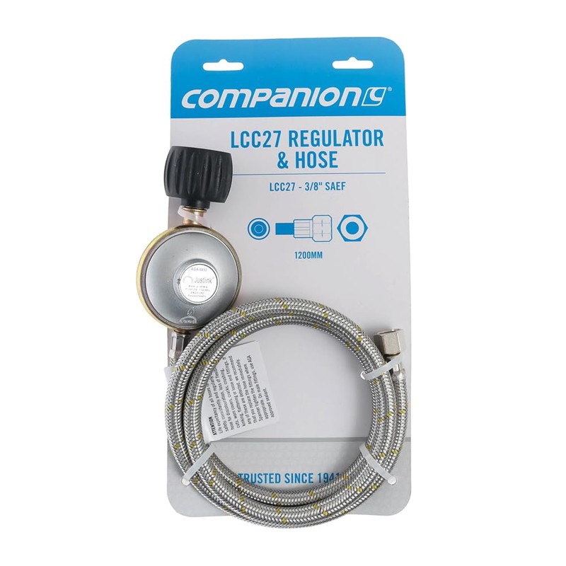 Companion LCC27 REG 3/8-inch SAE Braid Hose, 1200 mm Length