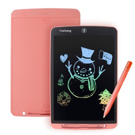 YUSHANG LCD Writing Tablet 12Inch Colorful LCD Drawing Tablet Aldult LCD Notepad Portable LCD Writing Board Used for Writing Painting and Notes(Pink-12)