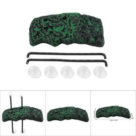 Automatic Water Basking Floating Island with Suction Cup for Semi Aquatic Animals Floating Log for Large Basking Platform Basking Platform Floating Log Pl (Large 510ml)
