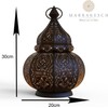 Ziva Metal Oriental Moroccan Storm Lantern, 30 cm, for Outdoors