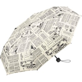 Newspaper Umbrella, Pocket umbrella hand opener, 95 cm, vintage