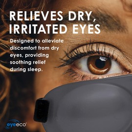 EyeEco Eyeseals 4.0 Sleep Mask – Clear – Moisturizing Eye Masks for Sleep Keep Dry Air Out – Latex-Free Eye Mask Great for CPAP Users