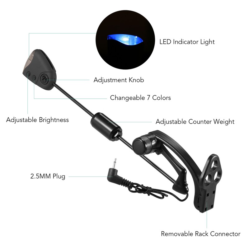 Lixada Fishing Swinger Set Carp Fishing Bite Indicator Swinger Digital