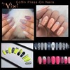 By Vixi Medium oval nail set, free glue and preparation