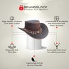 BRANDSLOCK Leather Cowboy Hat for Men Women Shapeable Wide Brim