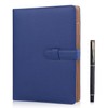 Minlna A5 Leather Notebook Binder Notebook Refillable Composition Notebook Business