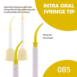 100PCs Dental Grade Dental Impression Intraoral Mixing Tips by VASTMED | Intra Oral Tips for Dentistry Material | Yellow Intra Oral Impression Tips