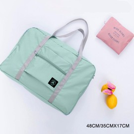 AYNKH 2PCS Foldable Travel Duffel Bag, Waterproof Lightweight Carry On Luggage Bag High-Capacity Holdall Tote for Overnight Outing Holiday Weekends Shopping Gym