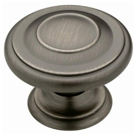 Harmon Cabinet Knob, Heirloom Silver, 1-3/8-In. Round