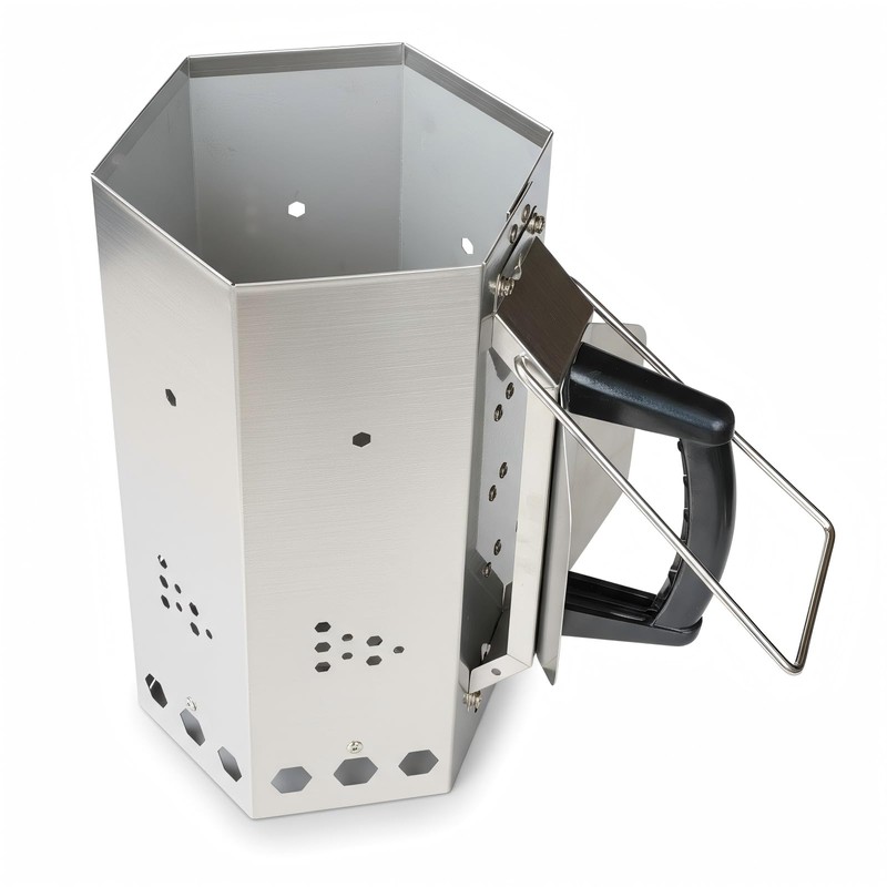 KU-koruo Premium Stainless Steel Charcoal Chimney Starter with Ergonomic Handles,