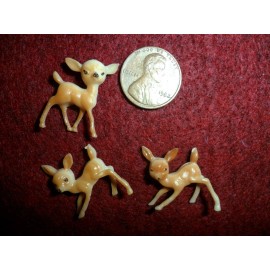 Creative Crafts Bambi Like Deer Miniature - Plastic - Vintage - Hong Kong