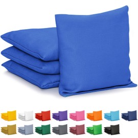GoSports Cornhole Bean Bags Set of 4 - Regulation All Weather - Classic Royal Blue