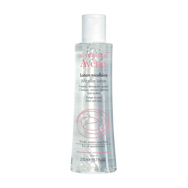 Eau Thermale Avene Micellar Lotion Cleansing Water, Toner, No Rinse Make-up Remover for All Skin Types, 6.7 fl. oz.