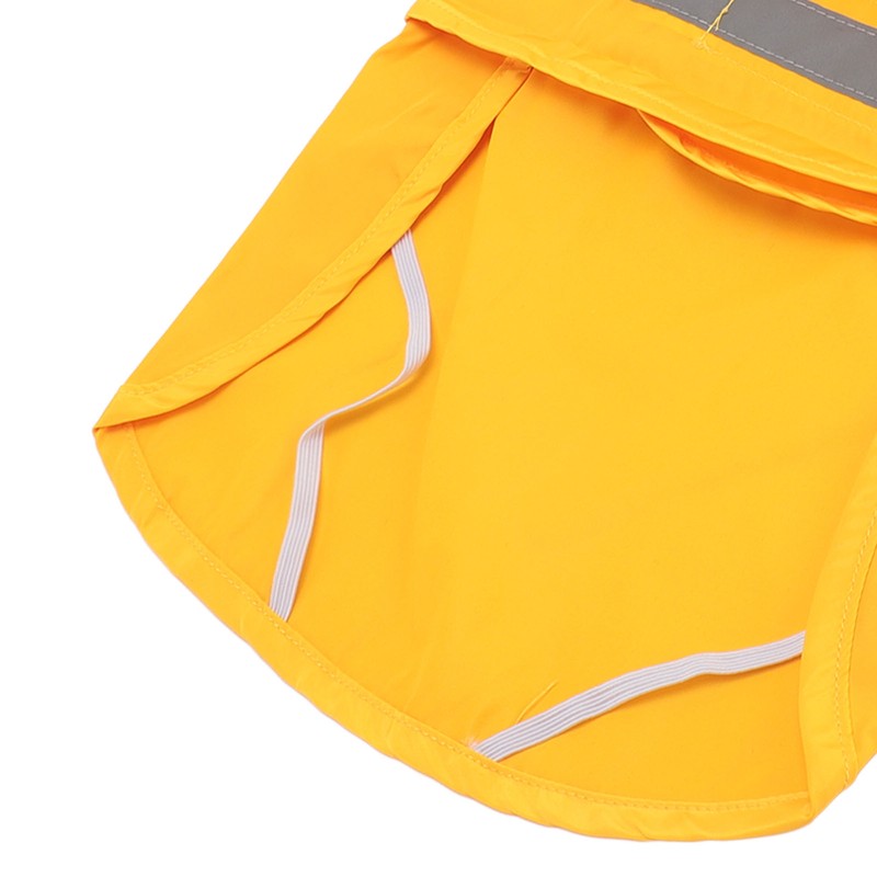 Dog Raincoat Waterproof Transparent PVC Brim Adjustable Hooded Dog Rain