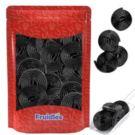 Fruidles Black Licorice Wheels, Gourmet Broadway Wheels Candy, Licorice Rope Laces (2 Pounds)