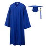 SAMDEEMI Unisex Adult Matte Graduation Gown Cap Tassel Set 2024&2025