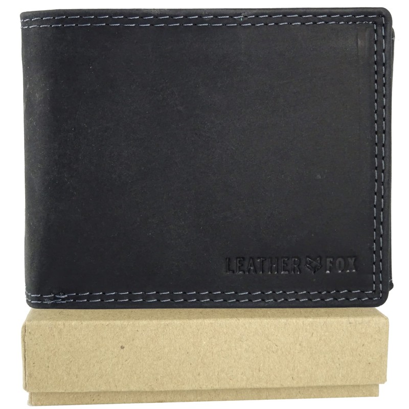 Leather Wallet for Men with RFID Protection with Coin Compartment