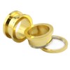 ZeSen Jewelry 6 Pairs Stainless Steel Screw Fit Tunnels Plugs